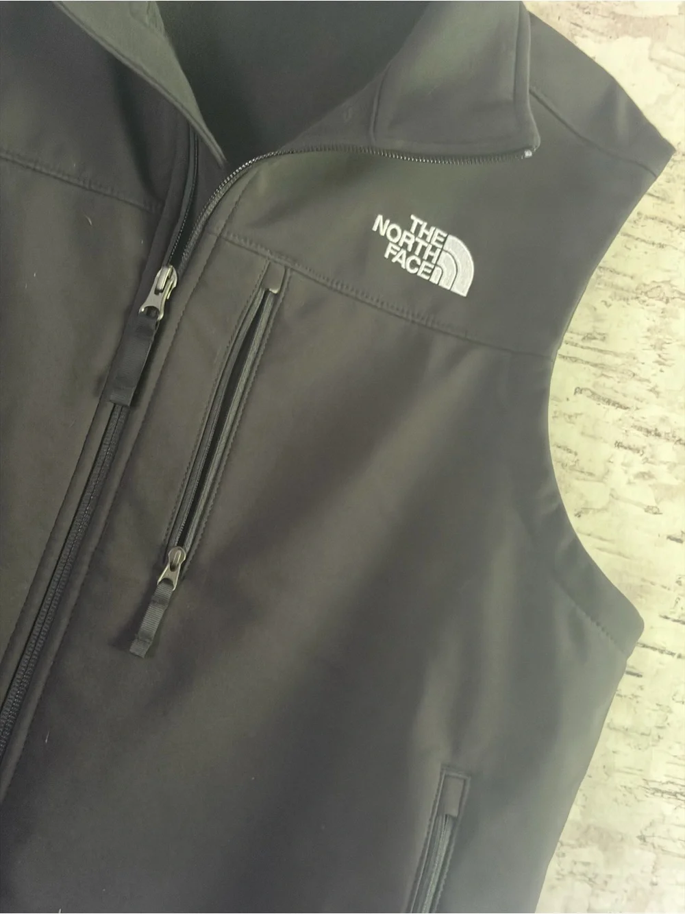 The North Face Men’s Black Softshell Vest with Logo